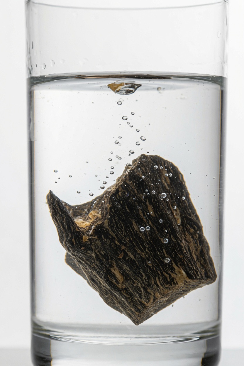 Wild agarwood sinking test — resin density proof